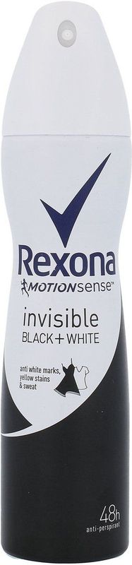 Rexona Invisible on Black + White Clothes Antiperspirant Anti transpirant in Spray (48h) 150 ml