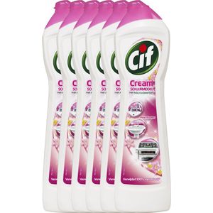 Cif Pink Flower Cream - 8 x 500 ml - Schuurmiddel - Voordeelverpakking