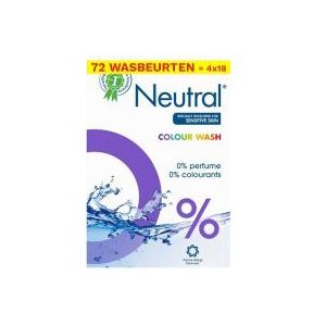 Aanbieding: Neutral Waspoeder Kleur 1,187 kg (4 dozen - 72 wasbeurten)