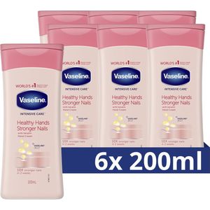Vaseline Intensive Care Handcreme - Healthy Hands & Stronger Nails - met gehydroliseerde keratine - 6 x 200 ml