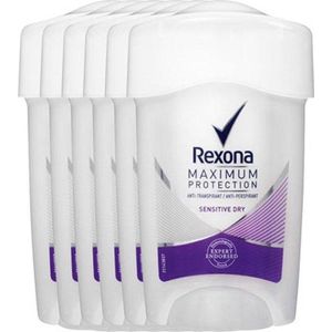 Rexona Deodorant Stick Women Maximum Protection Sensitive Dry Voordeelverpakking | 6 x 45ml