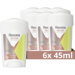 Rexona Women Maximum Protection Stress Control Anti-Transpirant Stick - 6 x 45 ml - Voordeelverpakking