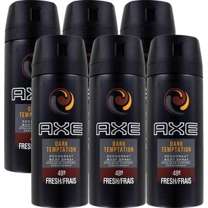 AXE Dark Temptation Deodorant - 150 ml - 6 stuks - Voordeelverpakking