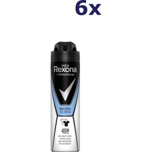 Rexona Men Invisible Ice Antitranspirant Spray - 6 x 150 ml - Voordeelverpakking