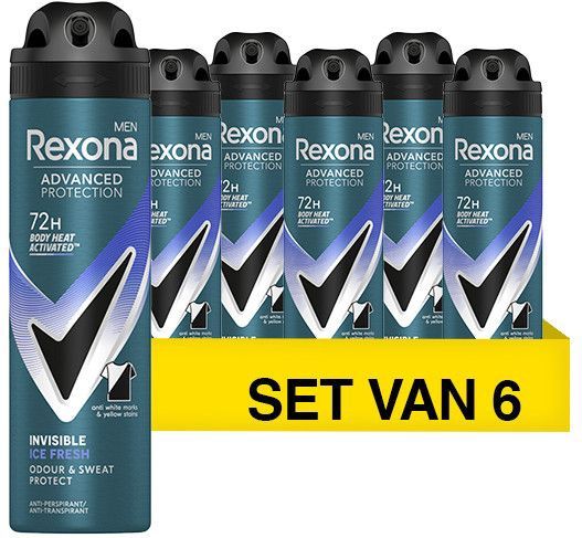 Rexona - Deo Invisible Ice - 6 x 150 ml