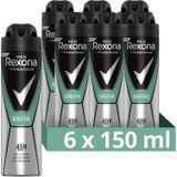 Rexona Men Sensitive Anti-transpirant Spray - 6 x 150 ml - Voordeelverpakking