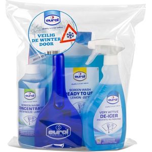 Eurol - WinterPakket - Ruitenwisservloeistof - Compleet - Inclusief Spons en Microfiber Doekje