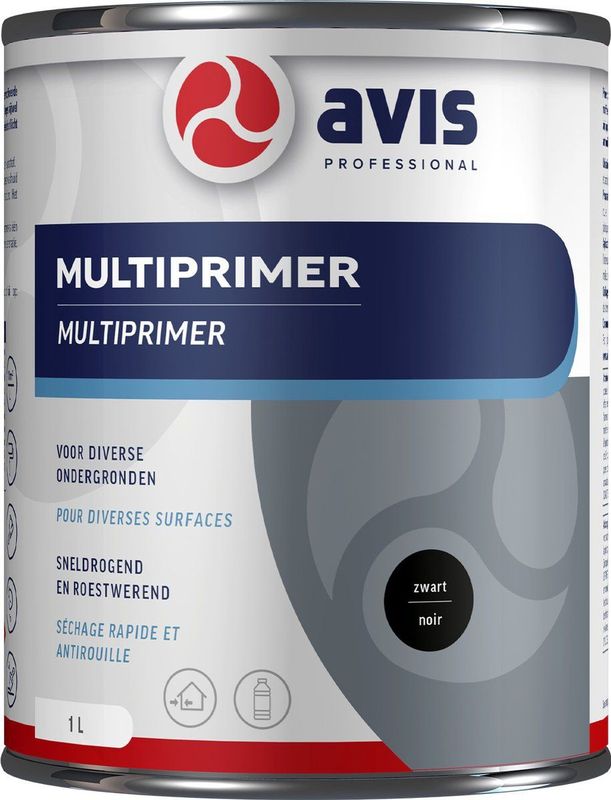 Avis Multiprimer - Primer - Zwart - Voor Moeilijke Ondergronden - Sneldrogend
