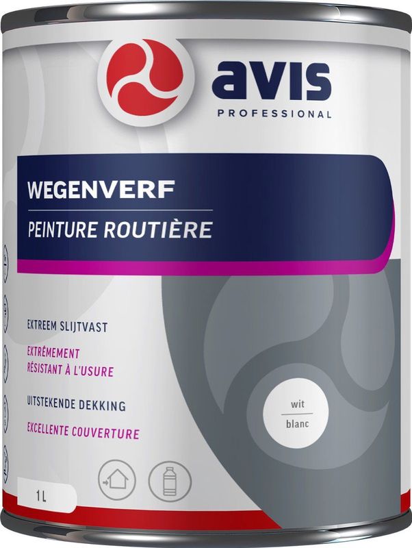 Avis - Wegenverf - Wit - Alkydharsverf - Sneldrogend