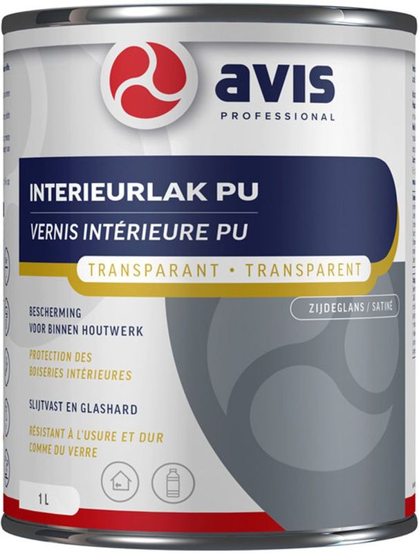 Avis - Interieurlak PU Zijdeglans - Transparant - Slijt- en Slagvast