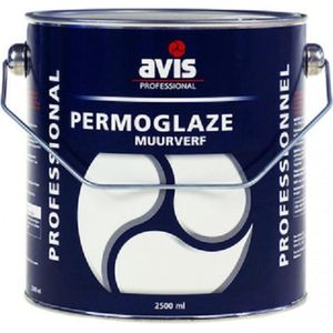 Avis Permoglaze muurverf wit - 2,5 liter