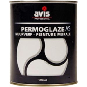 Avis Permoglaze AS muurverf wit - 1 liter