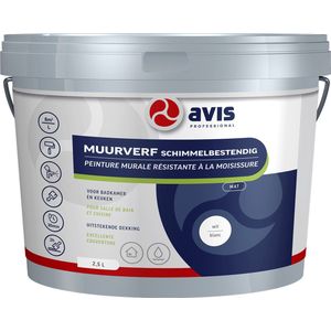 Avis Muurverf Wit Anti Schimmel 2.5L wit mat