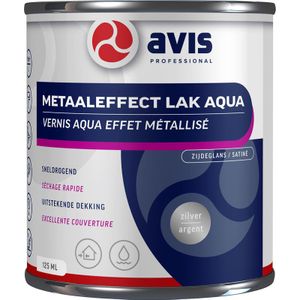 Avis Metaaleffect Lak Aqua 125ml zilver