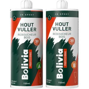 Bolivia Epoxy Houtvuller 2K 30 Min. Kokerset - 300 ml 300 ml - Houtreparatie Vulmiddelen