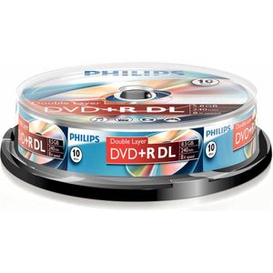 Philips - Philips DVD+R double layer in cakebox 10 stuks 8.5gb
