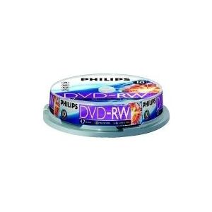 Philips DVD-RW - 4.7GB - 4x - 10 Stuks - Spindel