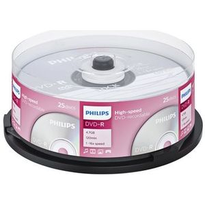 Philips - DVD-R 4.7GB - 16x - Spindel - Inhoud 25 Discs