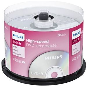 Philips - DVD-R 4.7GB 16x - Spindel - Inhoud 50 discs
