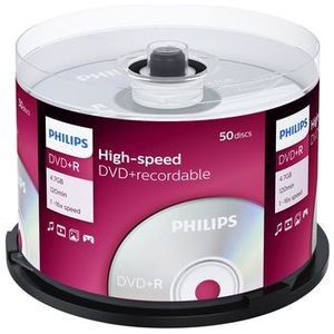 Philips - DVD R - 4.7GB - 16x - 50 Stuks - Spindel