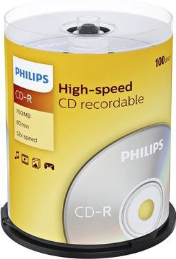 Philips - CD-R 80Min 700MB 52x - Spindel 100 Stuks