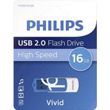 Philips FM16FD05B/00 USB flash drive 16 GB USB Type-A 2.0 Blauw, Wit