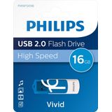 Philips FM16FD05B/00 USB flash drive 16 GB USB Type-A 2.0 Blauw, Wit