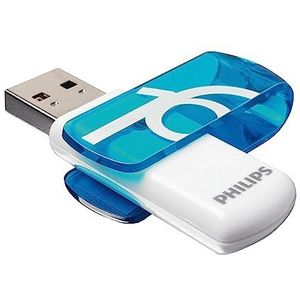 Philips USB 2.0 16GB Vivid Edition Blue, FM16FD05B/00, Blau, Weiß