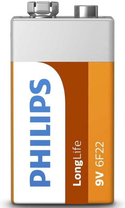 Philips - Longlife 6F22L1B - Batterij - 9V - Zink-Koolstof - 1 stuk