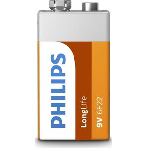 12*1 Philips 9 volt batterijen 6F22
