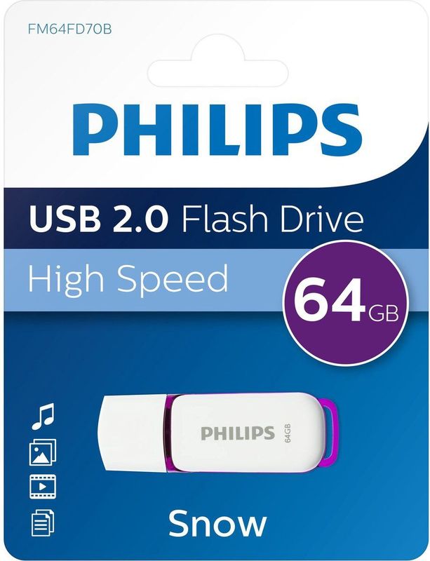 Philips USB Flash Drive FM64FD70B 64GB - USB-Stick / Wit