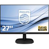 Philips V-lijn 273V7QJAB (1920 x 1080 Pixels, 27""), Monitor, Zwart