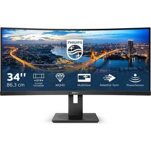 Philips B Line 345B1C/00 computer monitor 86,4 cm (34 inch) 3440 x 1440 Pixels Quad HD LCD Zwart