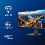 Philips 346B1C/00 - QHD Ultrawide Monitor - USB-C 90W - KVM-Switch - RJ45 - Powersensor - Lichtsensor - 34 Inch - 100hz