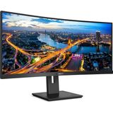 Philips 346B1C Curved Monitor 86cm (34 inch) (HDMI, DisplayPort, USB-C, USB-hub, 3440x1440, 100Hz, FreeSync, 5ms reactietijd) zwart