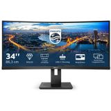 Philips 346B1C/00 - QHD Ultrawide Monitor - USB-C 90W - KVM-Switch - RJ45 - Powersensor - Lichtsensor - 34 Inch - 100hz