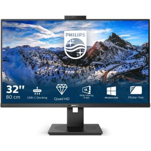 Philips 326P1H - QHD Webcam Monitor - Windows Hello - USB-C Docking - RJ45 - 90w - 32 inch