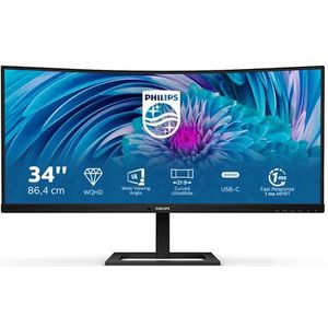 Philips 346E2CUAE - QHD Curved UltraWide USB-C Monitor - 65w - EPEAT & TCO - 34 Inch