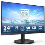 Philips 241V8L - 24 Zoll FHD Monitor, AdaptiveSync (1920x1080, 75 Hz, VGA, HDMI) schwarz