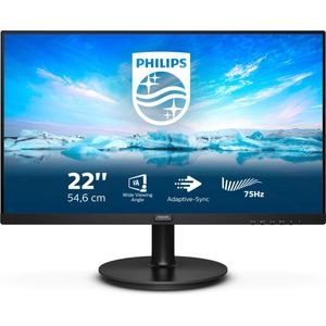 Philips V-Line 222V8LA - Full HD Monitor - HDMI - DisplayPort- VGA - 22 inch