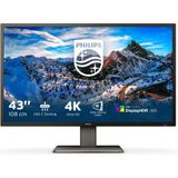 Philips P Line 439P1/00 LED display 108 cm (42.5") 3840 x 2160 Pixels 4K Ultra HD Zwart