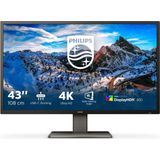 Philips P Line 439P1/00 LED display 108 cm (42.5"") 3840 x 2160 Pixels 4K Ultra HD Zwart