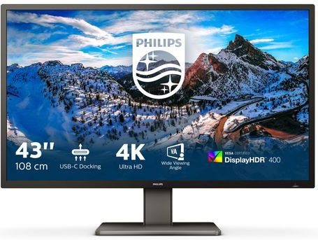 Philips P Line 439P1/00 LED display 108 cm (42.5") 3840 x 2160 Pixels 4K Ultra HD Zwart