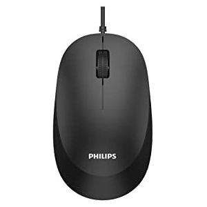 PHILIPS SPK7207B Muis - Bedraad - Zwart - Ergonomisch Ontwerp