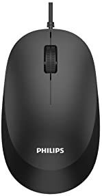 PHILIPS SPK7207B Muis - Bedraad - Zwart - Ergonomisch Ontwerp