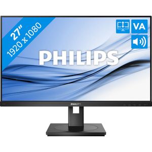Philips Philips 272S1M (1920 x 1080 Pixels, 27 "") (1920 x 1080 Pixels, 27""), Monitor, Zwart