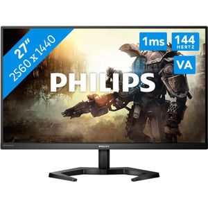 PHILIPS Envia 27M1N3500LS - 27 Zoll QHD Gaming Monitor, FreeSync Premium (2560x1440, 165 Hz, 1 ms, DisplayPort, HDMI) schwarz