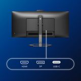 Philips - 34E1C5600HE - QHD Ultrawide Monitor - Webcam - USB-C - Kristalhelder Beeld