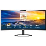Philips - 34E1C5600HE - QHD Ultrawide Monitor - Webcam - USB-C - Kristalhelder Beeld