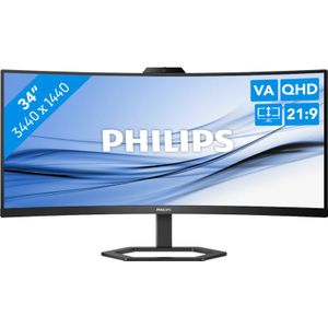 Philips 34E1C5600HE - QHD Ultrawide Monitor - Webcam - USB-C - 34 inch